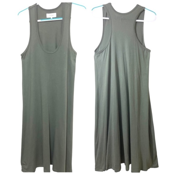 the GREAT. Green 100% Cotton Midi Maxi Tank Dress Casual Sz 2 or US Medium 8/10 - Picture 10 of 10